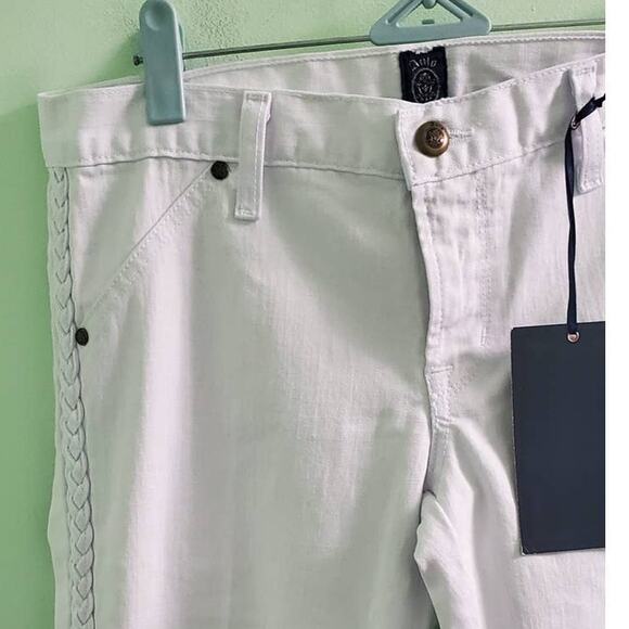 Anlo Stylish White Flare Leg Jeans with Braided Sides 29 TALL ~ DISCONTINUED - Picture 3 of 15